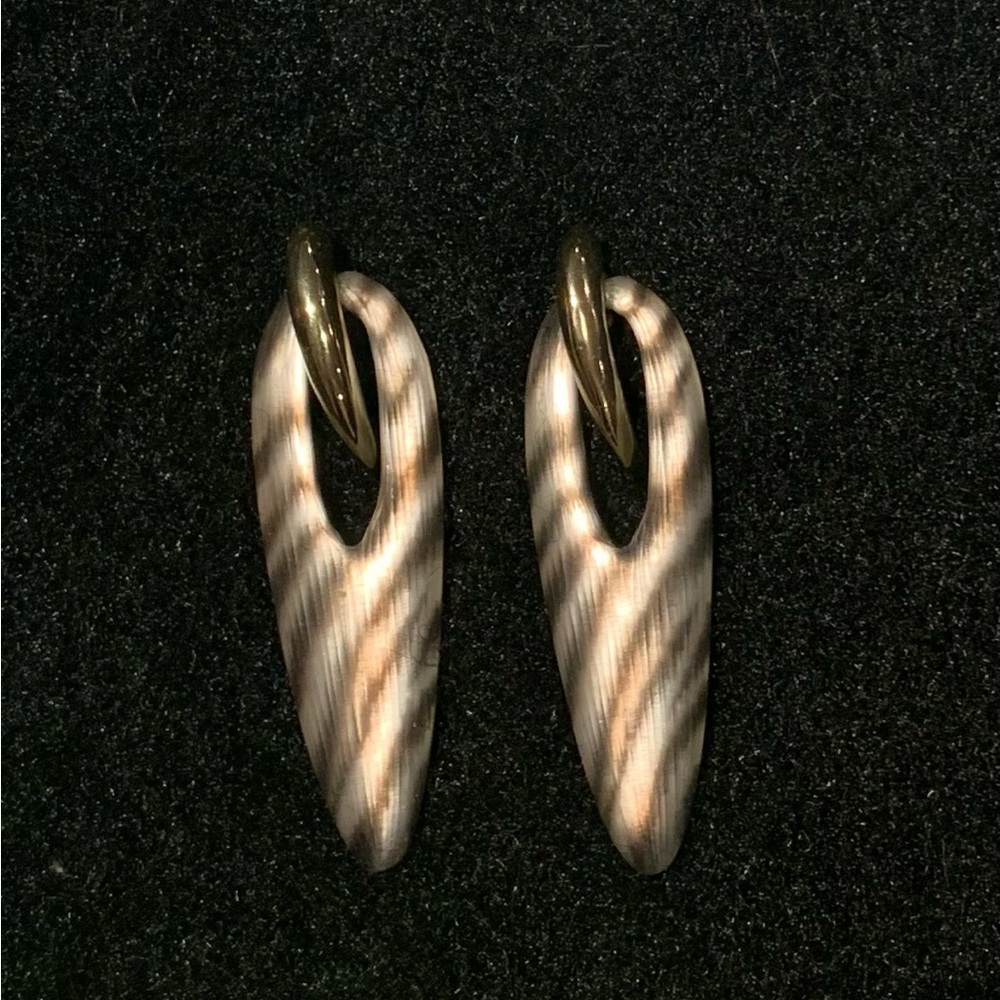 On hold for @ stephaniereidy! Alexis bittar zebra stripe lucite earrings